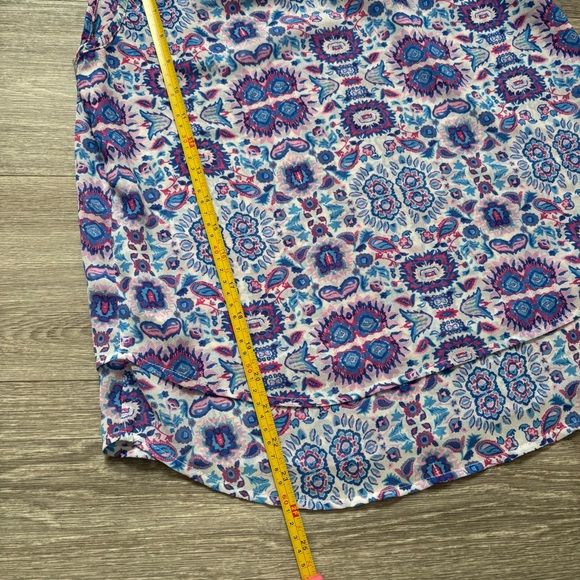 Q&A Boho Chic Sleeveless Top crochet lace yoke layered blouse women's XS - Picture 6 of 8